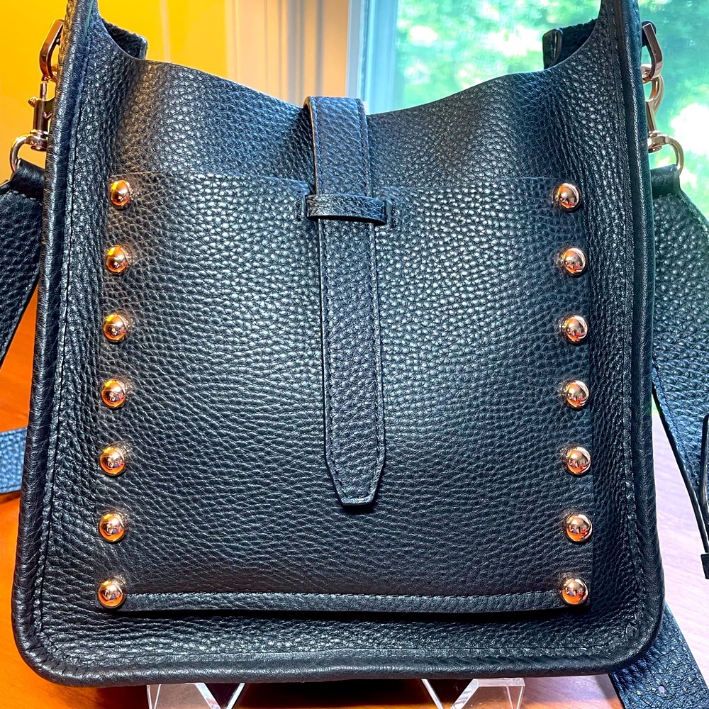 Rebecca Minkoff black leather Feedbag